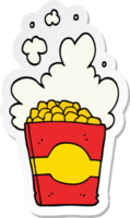 sticker van een tekenfilmpopcorn png