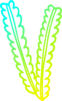 cold gradient line drawing of a cartoon wheat png