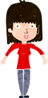 cartoon woman shrugging png