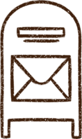 dibujo al carbón de la caja de correo png