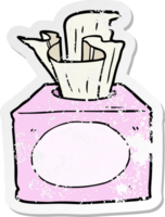 distressed sticker of a cartoon tissues png