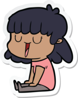 sticker of a cartoon woman png