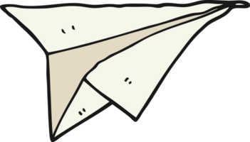 tekenfilm papier vliegtuig png
