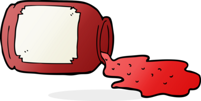 cartoon spilled jam png