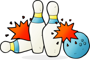 cartoon bowling ball and skittles png