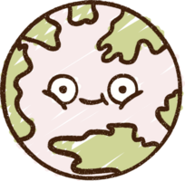 desenho de giz planeta terra png