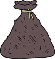 cartoon old hessian sack png