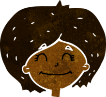 cartoon happy female face png