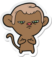 sticker of a cartoon monkey png