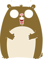 flat color style cartoon shocked ground hog png