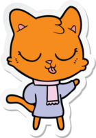 sticker of a cartoon cat png