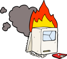cartoon broken computer png