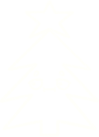 dibujo de tiza del árbol de navidad png