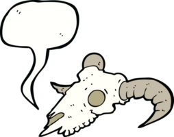 cartoon ram skull with speech bubble png