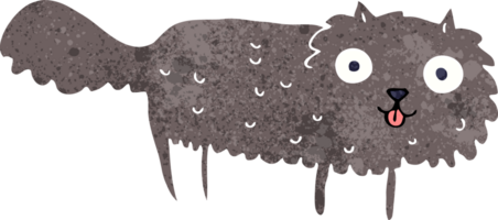 chat poilu dessin animé png