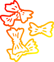 warm gradient line drawing of a cartoon wheat pasta png