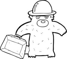 cartoon business bear png