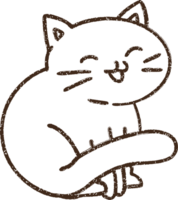 desenho de gato a carvão png