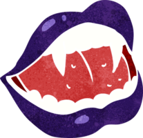 lábios de vampiro de desenho animado png