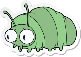 adesivo di un bug divertente cartone animato png