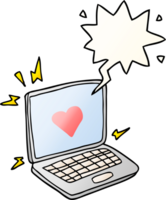 internet dating cartoon  with speech bubble in smooth gradient style png