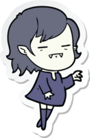 sticker of a cartoon undead vampire girl reaching out png