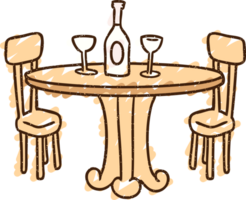 dibujo de tiza de mesa al aire libre png