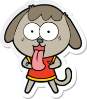 sticker of a cute cartoon dog png