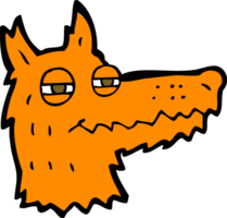 cartoon smug fox face png