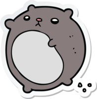 pegatina de un oso de dibujos animados png