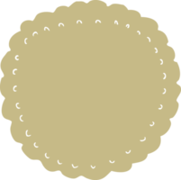 biscuit de dessin animé de style plat couleur png