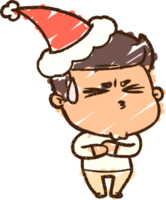 desenho de giz de homem de natal png