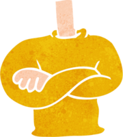 cartoon folded arms body png