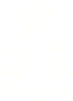 dibujo de tiza del árbol de navidad png