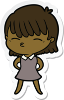 sticker of a cartoon woman png