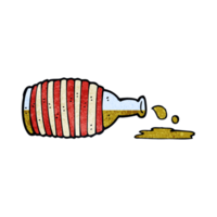 botella de ron viejo de dibujos animados png