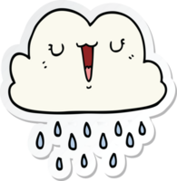 sticker of a cartoon storm cloud png