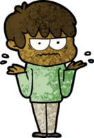 chico de dibujos animados molesto png