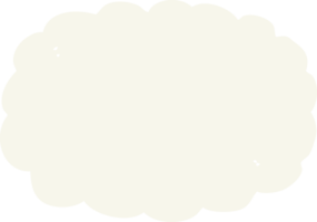 nuage de dessin animé de style plat couleur png