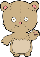 Cartoon-Teddybär winkt png