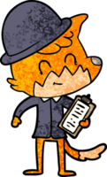 cartoon friendly fox manager png