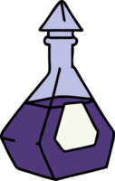 dessin animé d'une potion magique dans une bouteille fantaisie png