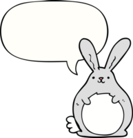 lapin de dessin animé avec bulle de dialogue png