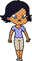 mujer estresada de dibujos animados png