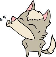 heulender Wolf-Cartoon png