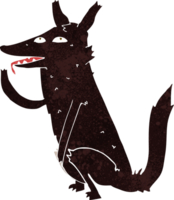 cartoon wolf licking paw png