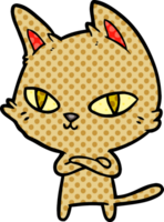 gato de desenho animado olhando png