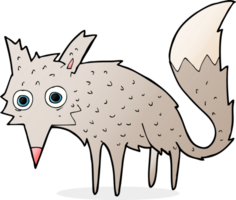 grappig tekenfilm wolf png