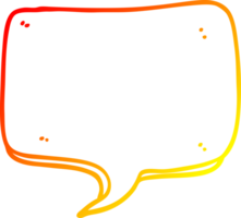 warm gradient line drawing of a cartoon speech bubble png