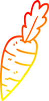 warm gradient line drawing of a cartoon organic carrot png